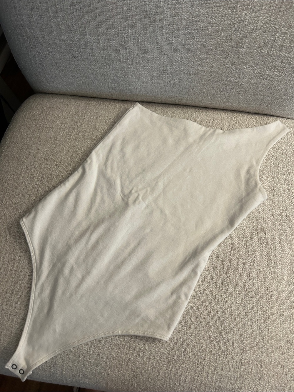 Abercrombie & Fitch White One Shoulder Bodysuit